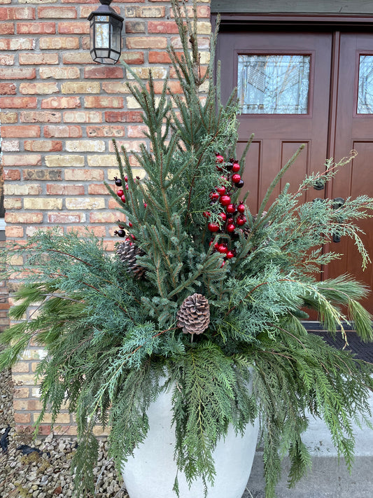 Medium Holiday Planter 12-14'' Diameter